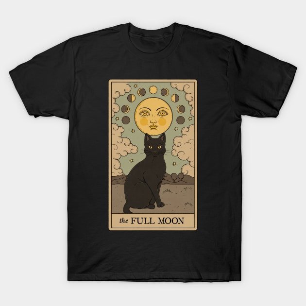 The Full Moon Cat T-Shirt by thiagocorrea